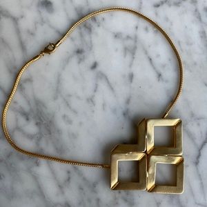 Gold Chunky Geometric Necklace by Nissa Jewelry